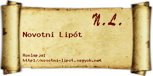 Novotni Lipót névjegykártya
